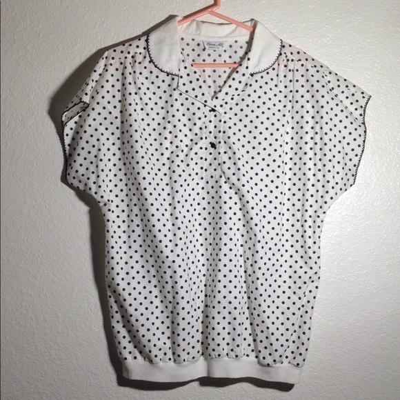 Ladies' Vintage Above All Polo-Style Blouse (38) - Picture 1 of 7